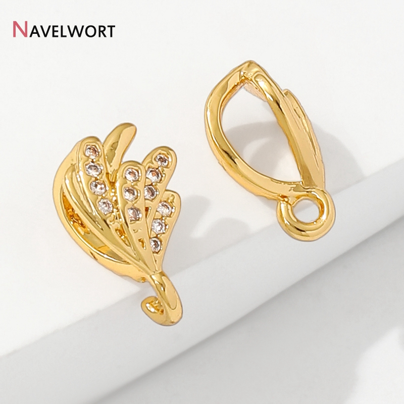 Jewelry Making Material - Clipe de Pendente Banhado a Ouro