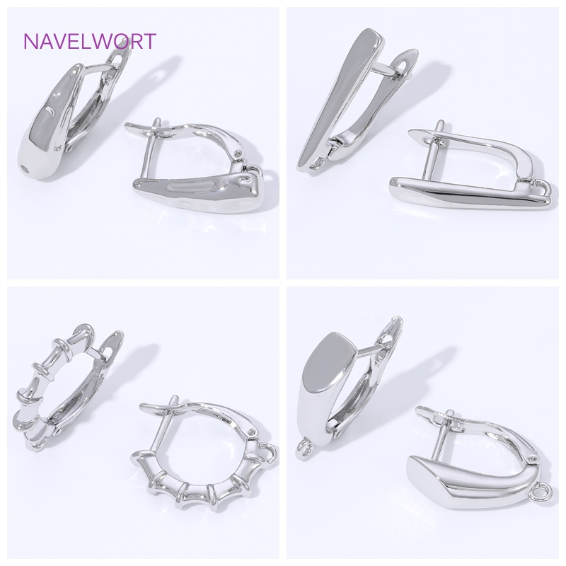 Jewelry Making Pieces - Ganchos de brinco lisos banhados a