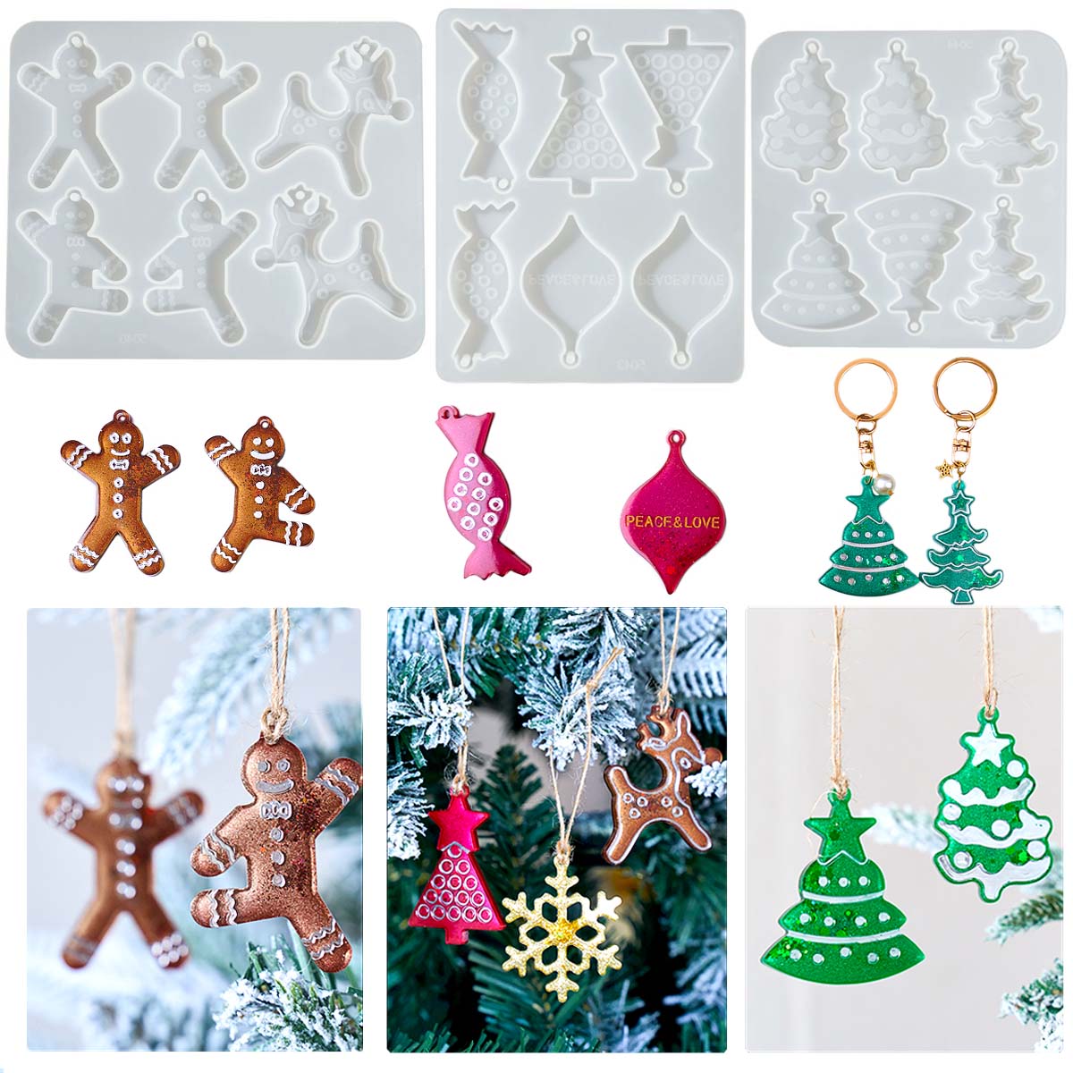 Jewelry Making Mold - Série de natal brincos pingente molde