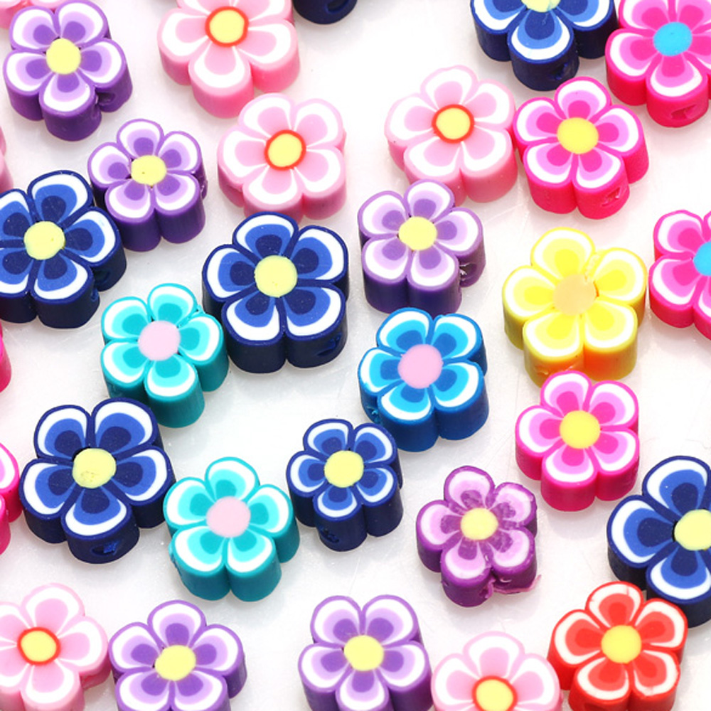 Jewelry Making Business - Flores Mistas Contas De Argila Do