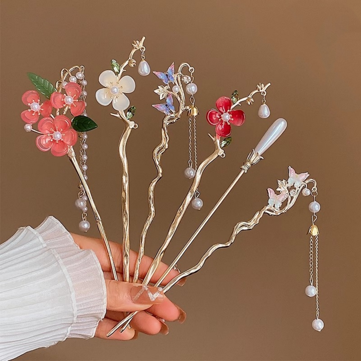 Jewelry Making With Beads - 2025 nova flor hairpin para mulheres
