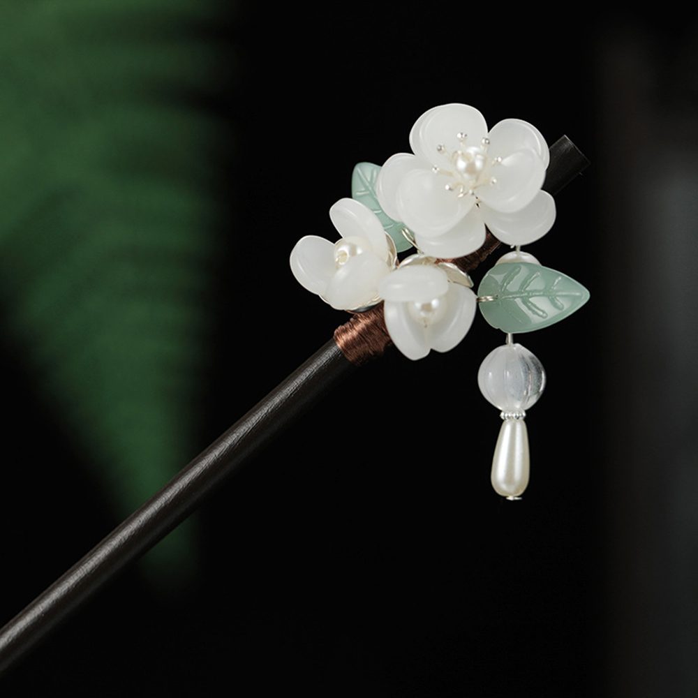 Jewelry Making With Beads - Flor retro hairpin com pérola sândalo