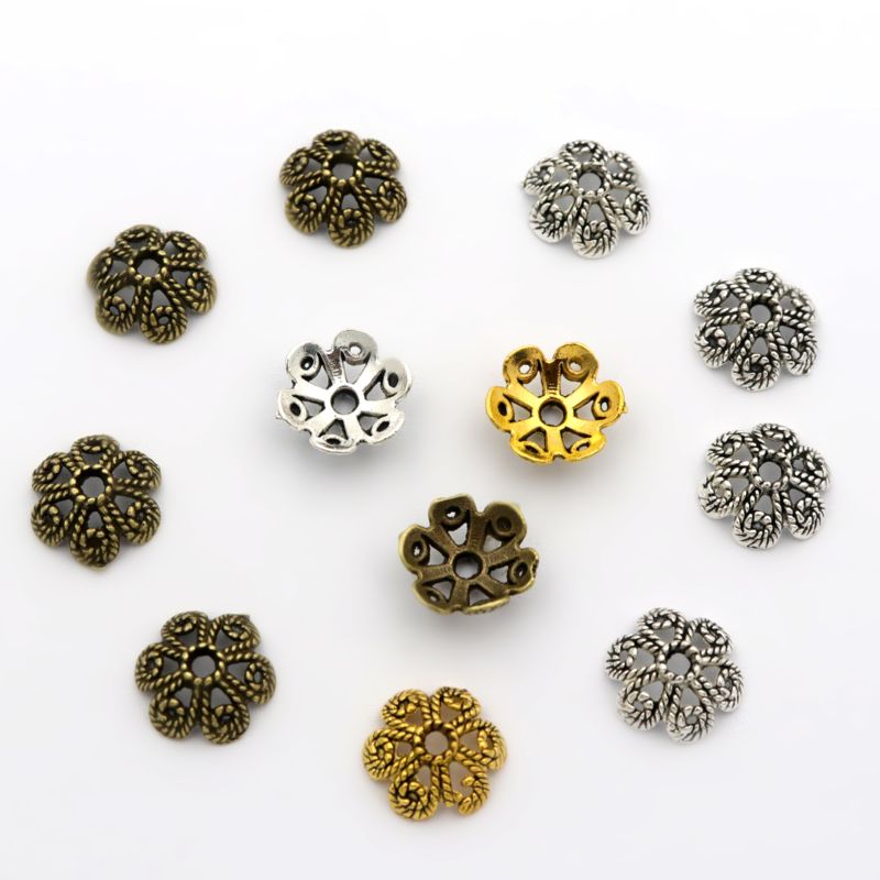 50 pçs flor oco solto espaçado - Jewelry Making Business avaliação e preço