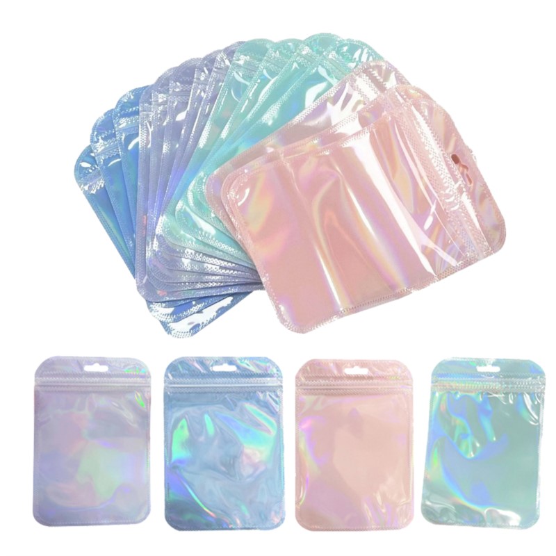 50 pçs laser holográfico trans - Jewelry Making Business avaliação e preço