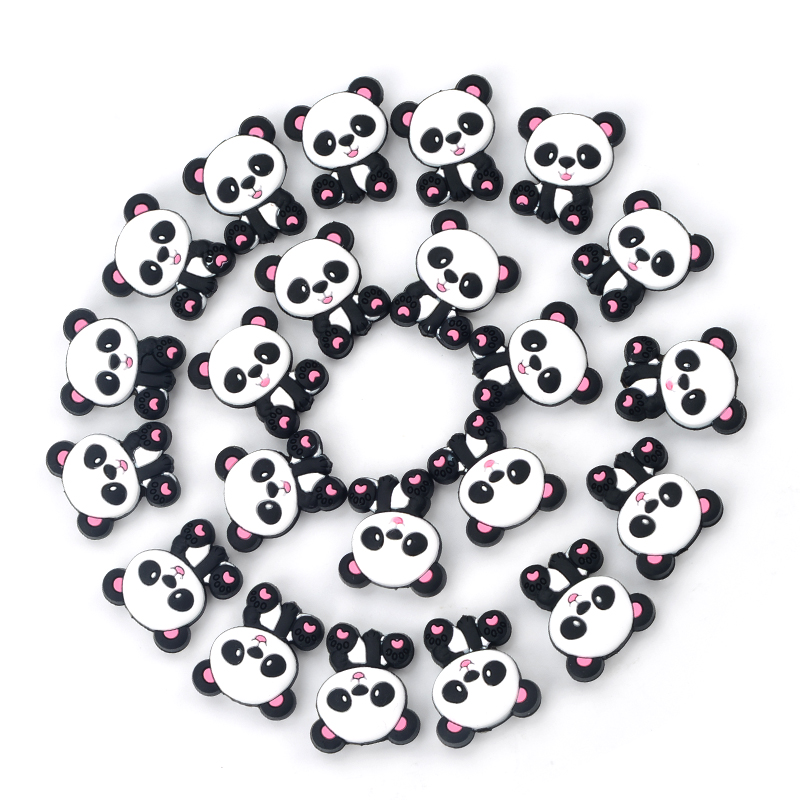 Panda contas de silicone 5 pçs - Jewelry Making 3 Year Old avaliação e preço