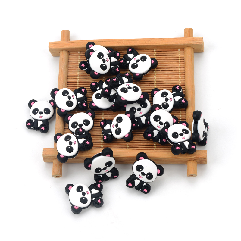 Panda contas de silicone 5 pçs - Jewelry Making 3 Year Old avaliação e preço