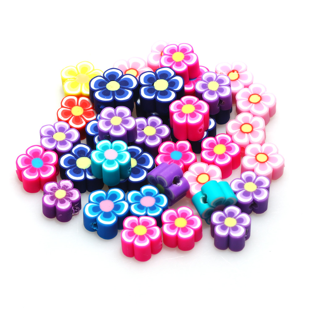 Flores Mistas Contas De Argila - Jewelry Making Business avaliação e preço