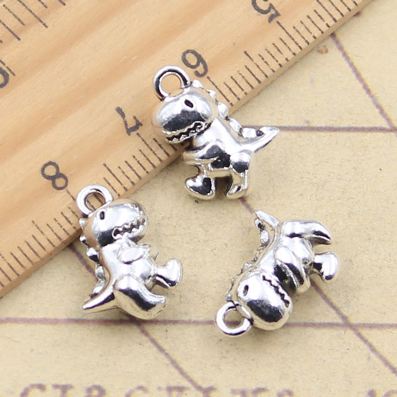 10 pçs encantos dinossauro beb - Jewelry Making 3 Year Old avaliação e preço